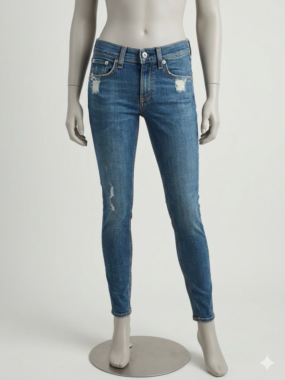 Rag & Bone The Skinny Distressed Jeans La Paz Size 24 NWT